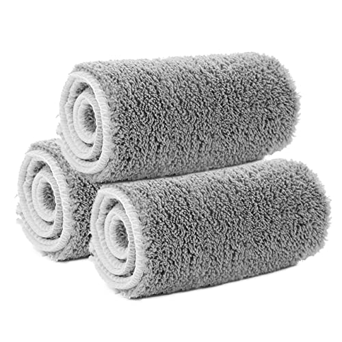 MASTERTOP Mikrofaser Wischmoppköpfe 3ers Set, Wiederverwendbar Wischmopp Pads for Alle Arten von Böden, Austauschbares Wischpad für ASIN B07TZ3SVV6,B07RQR65V4 von MASTERTOP