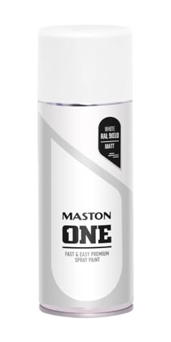 MASTON ONE – Sprühfarbe – matt – weiß (RAL 9010) – 400 ml von MASTON
