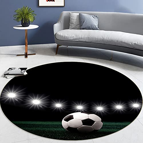 MASTPOINT 3D Wohnzimmer Runder Teppich Beleuchtung Fußball Badezimmer Antirutschmatten Abstrakte Fußmatten Schlafzimmer Fußmatten Wohnkultur von MASTPOINT