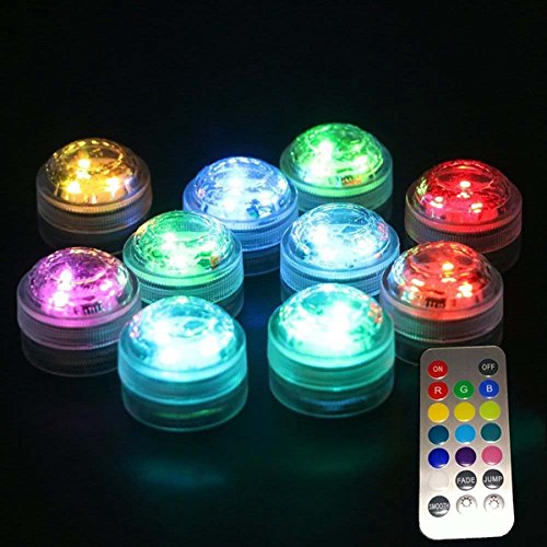 MASUNN 1Pc/10Pcs Fernbedienung Tauch-Led Kerze Tee Licht Wasserdicht RGB Unter Wasser Lampe Dekoration - 1Pc von MASUNN