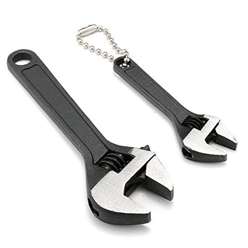MASUNN 2Pcs 2.5Inch U. 4Inch Mini Metall Justierbare Schlüssel Schlüsselschlüssel Handbackenschlüssel 0-15Mm 0-10Mm von MASUNN