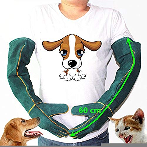 MASUNN Anti-Bite Sicherheit Bite Handschuhe Ultra Langes Leder Grün Haustiere Greifen Beißende Schutzhandschuhe Für Catch Dog Cat Reptilien Tier MASUNN Anti-Bite Sicherheit Bite Handschuhe Ultra Langes Leder Grün Haustiere Greifen Beißende Schutzhandschuhe Für Catch Dog Cat Reptilien Tier von MASUNN