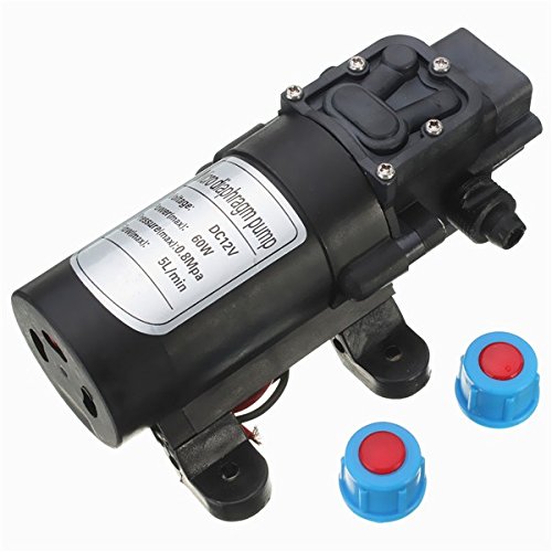 MASUNN DC 12V 60W 5L/Min Motor Hochdruck Mikro Membran Wasser Selbstansaugende Pumpe von MASUNN