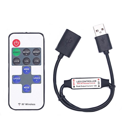 MASUNN DC5-24V 11 Tasten Mini USB Rf Wireless Dimmer Fernbedienungs-LED-Controller Für Einzelne Farbstreifen von MASUNN