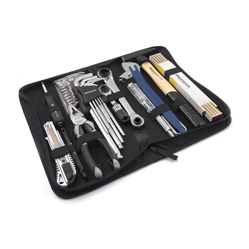 MATADOR Werkzeugtasche "Home" inkl. Bit Set | Heimwerker Set 40-tlg. | Werkzeug Set für Zuhause | Werkzeugmappe | inkl. Hammer, Ratschenschlüssel & Cuttermesser | MATADOR Werkzeugnummer 81060001 von MATADOR Schraubwerkzeuge