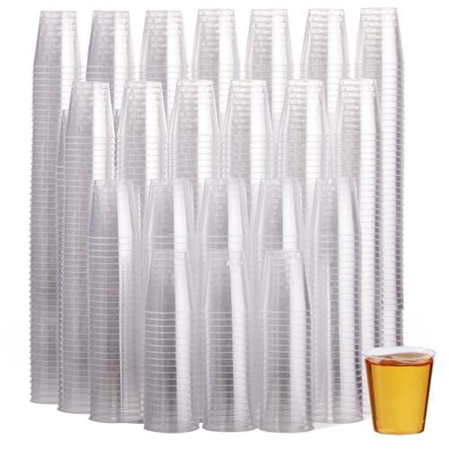 MATANA 1000 Schnapsgläser aus Plastik, Transparent 3cl - Pinnchen Kunststoff, Shotgläser, Shot Becher, Schnapsbecher, Plastikbecher - Party Zubehör - Stabil & Mehrweg von MATANA
