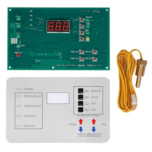 472100 Digitale Anzeige, Temperaturreglerplatine, Ersatz für MiniMax NT-Serie, Pool- und Spa-Heizung, kompatibel mit Pentair, inklusive 471566 Thermistorsonde und Tastatur für 6800 DDTC Mini MAX NT von MATCPEOP