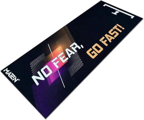 MATEN Mat.en XXL Teppich für Motorrad Garage und Paddock Unterbau Teppich: no fear, go fast! 250 x 100 cm (XXL) von MATEN