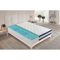 Memory Foam Matratze 140x200 mit erfrischendem Gel und 9 differenzierten Zonen - 27 cm hoch von ILOVESLEEP