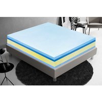 Materassiedoghe - Memory Foam Matratze - 4 Schichten - Abnehmbarer Bezug - 25 cm hoch - 5 cm Memory Foam - reversibel - Sommer Winter Seite - 90x190 von MATERASSIEDOGHE