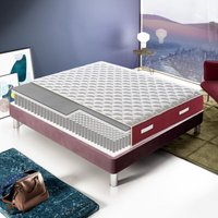 Taschenfedermatratze - 800 Federn - mit Memory Foam - 20 cm hoch - Orthopädie - Steifigkeitsgrad H2 100x200 von MATERASSIEDOGHE