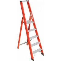 Elektrische isolierte Stehleiter 6 Stufen - Maximale Arbeitshöhe 3.40m - SCAV026/06 von MATISÈRE
