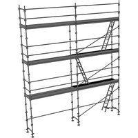 Fassadengerüst alu 50m² - Mit oberem und unterem Geländerteil und Diagonalen - ECHAF-ALU-50 von MATISÈRE