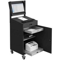 Feststehender Computerschrank - Anthrazitgrau - Box mit neigbarem 24-Zoll-Bildschirm und Tablett - W040010030-GCGA Feststehender Computerschrank - Anthrazitgrau - Box mit neigbarem 24-Zoll-Bildschirm und Tablett - W040010030-GCGA von MATISÈRE