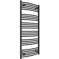 Matisère - Heizungsbetrieb Handtuchheizkörper - Mattschwarz - Höhe 786mm Breite 500mm - 389 Watt - DOM786/500SXN von MATISÈRE