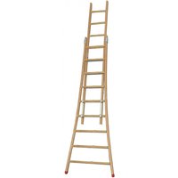 Holz Schiebeleiter 2x13 Sprossen konisch - Max. Reichhöhe 5.53m - BE2BE350 von MATISÈRE