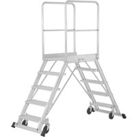 Hymer Podesttreppe fahrbar, beidseitig begehbar, 2x6 Stufen, Standhöhe 1,46 m von MATISÈRE