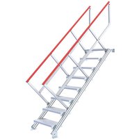 Industrietreppe 7 Stufen - Standhöhe 1.75m - Stufenbreite 1000mm - Anstellwinkel 45° - 22111007/2MC von MATISÈRE