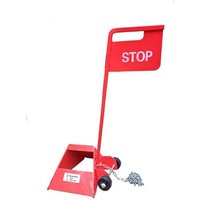 Matisère - Cale roue acier avec panneau stop et roulettes - CR-250-R von MATISÈRE