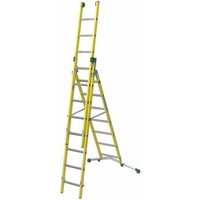 Matisère - GFK-Elektrikerleiter 10+11+11 Sprossen, zu erreichende Höhe 7.51m - V350-3 von MATISÈRE