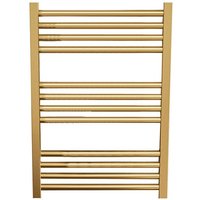 Matisère - Gold-Heißwasser-Handtuchtrockner, 660 mm hoch und 580 mm breit - 327 Watt - FIO660/580SXBRA von MATISÈRE