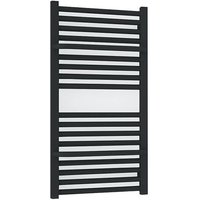 Matisère - Heizungsbetrieb Handtuchheizkörper - Mattschwarz - Höhe 820mm Breite 500mm - 406 Watt - LIM820/500ZXN von MATISÈRE