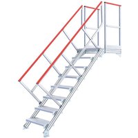 Industrietreppe 4 Stufen - Standhöhe de 0.85m - Stufenbreite 1000mm - Anstellwinkel 45° - 22211004/2MC von MATISÈRE