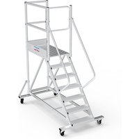 Matisère - Mobile Plattform mit Geländer links und hinten 2 Zugangsrampen et portillon - Maximale Arbeitshöhe 3.00m - PTF105G-RSP von MATISÈRE