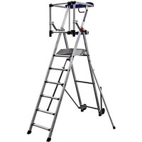 Matisère - Mobile Podestleiter klappbar 6 Stufen - Maximale Arbeitshöhe 3,45m - PIRLF6-P Matisère - Mobile Podestleiter klappbar 6 Stufen - Maximale Arbeitshöhe 3,45m - PIRLF6-P von MATISÈRE