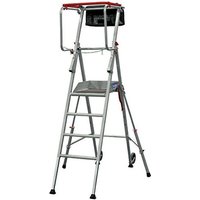 Matisère - Mobile Podestleiter ultra kompakt 4 Stufen - Maximale Arbeitshöhe 3.05m - 18.405 von MATISÈRE