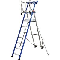 Matisère - Podesleiter Aluminium 7 Stufen - Max. Arbeitshöhe 3.70m - PIRLF7-U/ALU von MATISÈRE