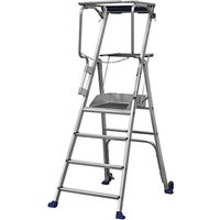 Matisère - Profi Stehleiter 4 Stufen - Maximale Arbeitshöhe 2.95m - PIRLF4/ALU von MATISÈRE