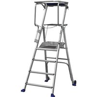 Matisère - Profi Stehleiter 4 Stufen - Maximale Arbeitshöhe 2.95m - PIRLF4/ALU von MATISÈRE