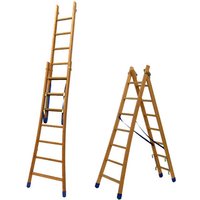 Holz Mehrzweckleiter 2x11 Sprossen - Zu erreichende Höhe 4.70m - BT2-300 von MATISÈRE