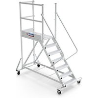 Mobile Plattform mit Geländer links und hinten - 2 Zugangsrampen - Maximale Arbeitshöhe 2.60m - PTF103G-RS von PLATEFORME DIRECT - MATISERE