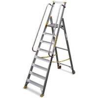 Matisère - Mobile Stehleiter 10 Stufen - Maximale Arbeitshöhe 4.11m - 9310-R von MATISÈRE
