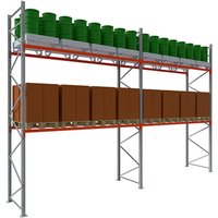Palettenregale 2 Ebenen - Nächstes Element - Länge 1850mm - Nur in Verbindung mit einem Startmodul verwendbar. - RAYPALNM/2N/3036/S Palettenregale 2 Ebenen - Nächstes Element - Länge 1850mm - Nur in Verbindung mit einem Startmodul verwendbar. - RAYPALNM/2N/3036/S von MATISÈRE
