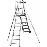 Podestleiter 6 bis 10 Stufen. Maximale Arbeitshöhe 4.49m - SCA1980/10 von MATISÈRE