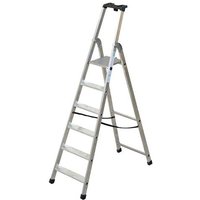 Matisère - Profi Stehleiter 6 Stufen - Maximale Arbeitshöhe 2.86m - Q60/6 von MATISÈRE