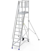 Stehleiter mit großem Podest - 7 Stufen - Bühnehöhe de 1.75m - ER7SL-PD von MATISÈRE