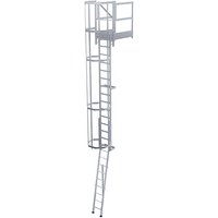 Steigleiter mit versenkbarer Basis - von 4.40m bis 4.70m - mit Ausstiegstritt 0.60m - CS47-EBC2-CPSH60 von MATISÈRE