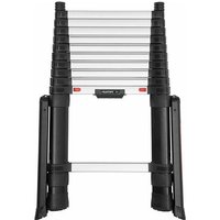 Teleskopleiter 3.50m mit Stabilisatoren - Stufen 80mm breite - maximale Arbeitshöhe 4.30m - TEL-72235STAB von MATISÈRE