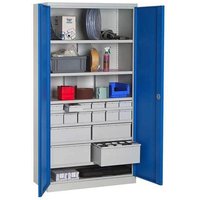 Werkstattschränke - 14 Schubladen und 6 Regale - RAL 7035 - W030090018-GCGC Werkstattschränke - 14 Schubladen und 6 Regale - RAL 7035 - W030090018-GCGC von MATISÈRE