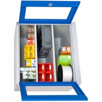 Werkstattschränke mit transparenten Türen - Abm. 1000x500x1000mm - Blaue Türen RAL 5015 - W030050001-GCBI von MATISÈRE