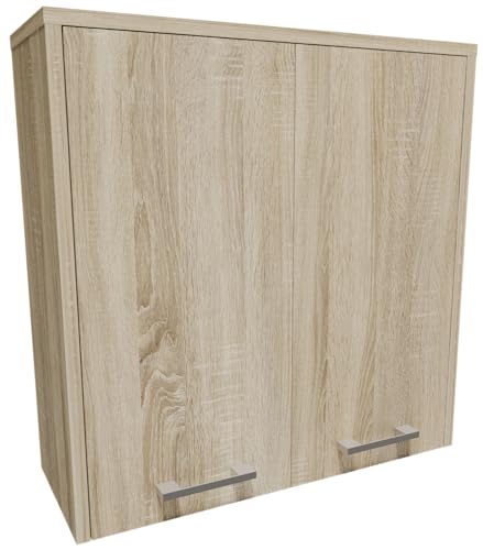 MATKAM Hängeschrank FW60SON, H60 x B60 x T22,5 cm, mit 2 Türen, funktionales Design, einfache Montage (Sonoma Eiche) von MATKAM