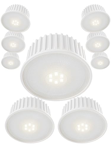 MATO® 9x LED Modul 230V 5W extra flach 50mm x 22mm, 3000K warmweiß, 400lm, CRI 90, LED Leuchtmittel GU10 MR16 Ersatz für Einbaustrahler, Aufbauspot und Deckenspots von MATO