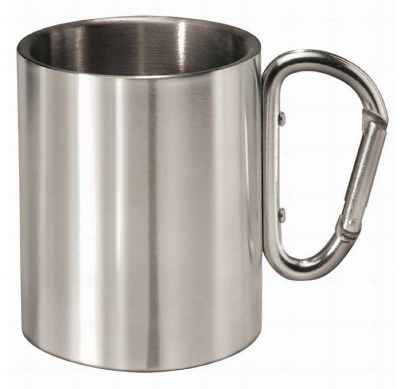 MATO Becher Isolierbecher mit Karabiner „Hang-on" 0,3l mattierter Edelstahl von MATO