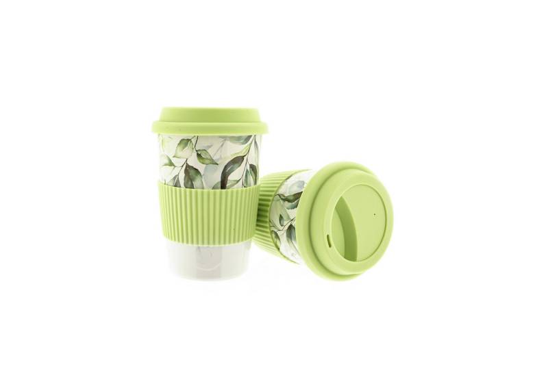 MATO Coffee-to-go-Becher Kaffeebecher To Go, Porzellan Coffee to go Becher mit Deckel 250ml von MATO