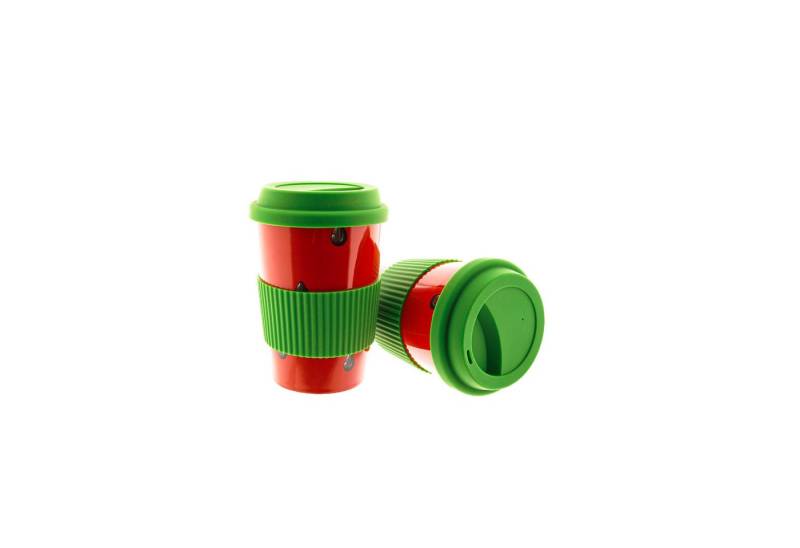 MATO Coffee-to-go-Becher Kaffeebecher aus Porzellan, Coffee to go Becher mit Deckel 350 ml von MATO
