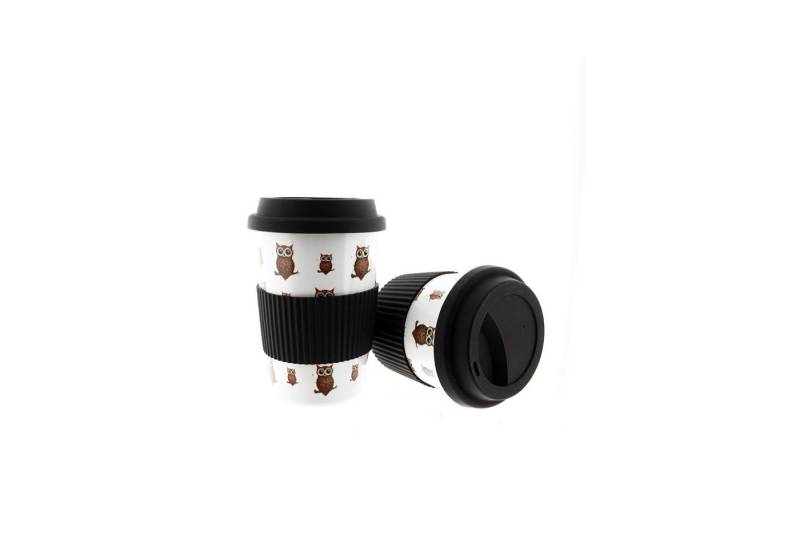 MATO Coffee-to-go-Becher Kaffeebecher aus Porzellan, Coffee to go Becher mit Deckel 350 ml von MATO